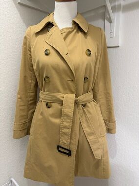 J. Crew Tan Double-Breasted Trench Coat